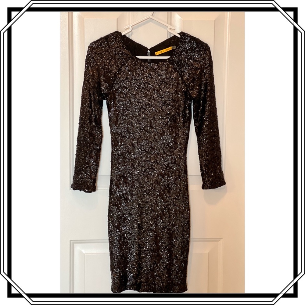 Alice and Olivia Nika Sequin Dress (EUC) - Picture 3 of 10